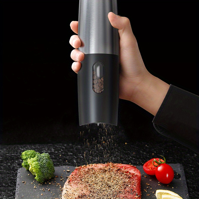 Pepper Grinder, Household Sea Salt Ginder, Electric Adjustable Spice Grinder,  Automatic Pepper Mill, Reusable Usb Rechargeable Pepper Crusher For Kitchen  Camping Picnic Camping, Kitchen Gadgets, Kitchen Supplies, Chrismas Gifts,  Halloween Gifts 