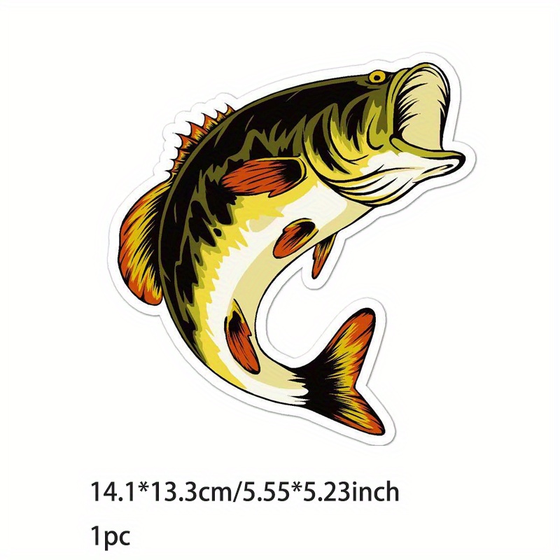 Fish Fishing Hook Animal Vinyl Die Cut Car Decal Sticker-FREE