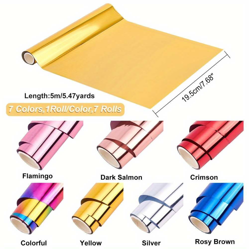 7 color Golden Hot Foil Stamping Paper Heat Transfer Foil - Temu