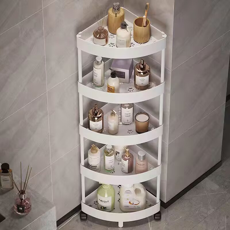 TBM Bathroom Corner Storage Shelf / Self Adhesive Bathroom Storage