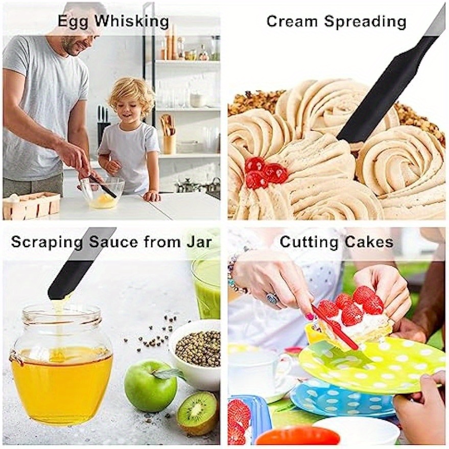 Silicone Scraper Spatula Kitchen Food Grade Integrated Soft - Temu