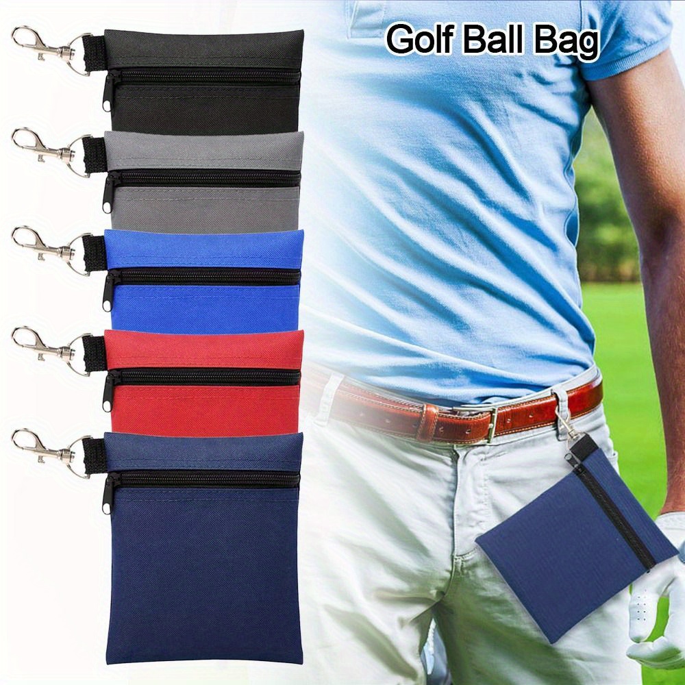 Golf Ball Holder Leather Hanging Waist Tee Holder With Hook - Temu