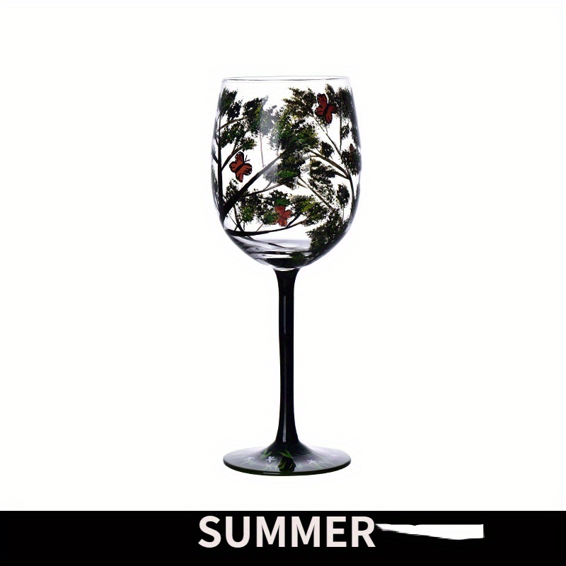 Four Seasons Trees Wine Glasses