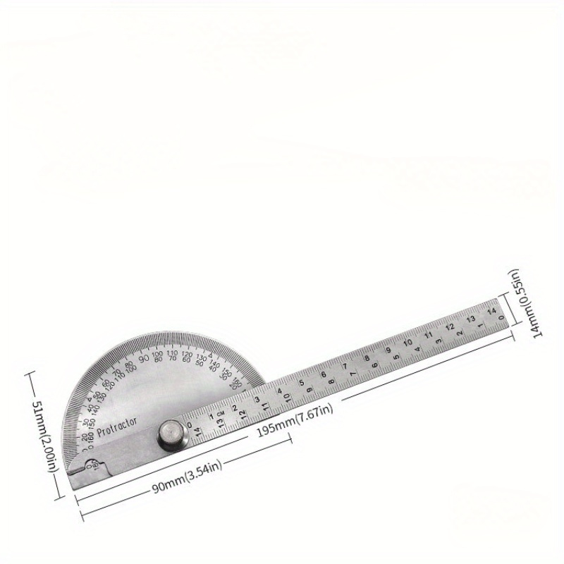Metal Protractor Ruler Angle Meter for Woodworking Measurement
