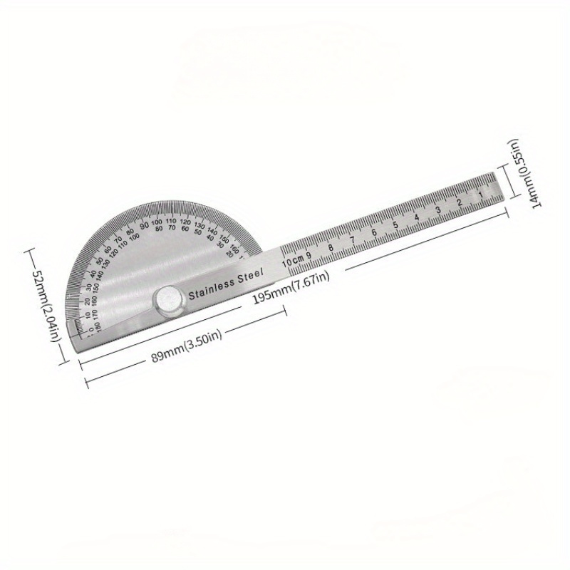 Metal Protractor Ruler Angle Meter for Woodworking Measurement