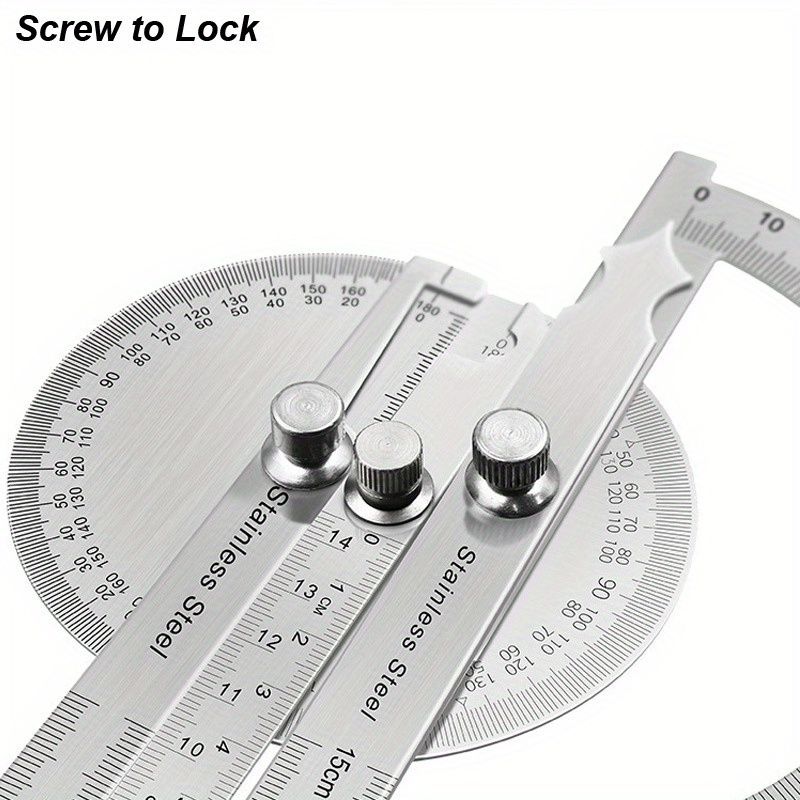 Metal Protractor Ruler Angle Meter for Woodworking Measurement