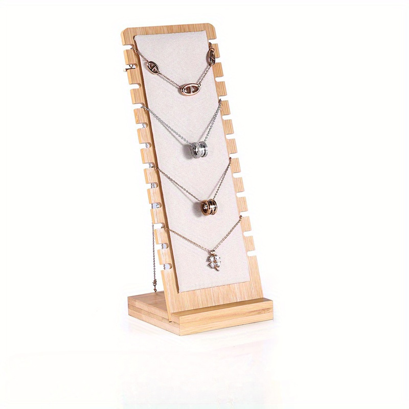 Variant Wooden 5-tier Ladder Jewelry Rack Desktop Earring Storage Ring  Bracelet Necklace Jewelry Display Rack