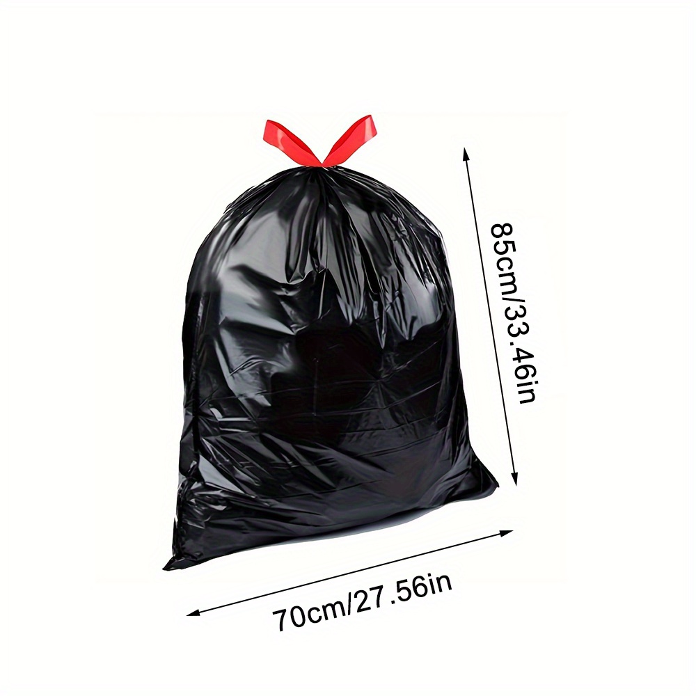 2 Rolls Of 20pcs Extra Large Trash Bags, Black Heavy Duty Garbage Bags,  0.07mm Thick Garbage Bags Lawn Leaf Plastic Bags Thick Heavy Garbage Bag