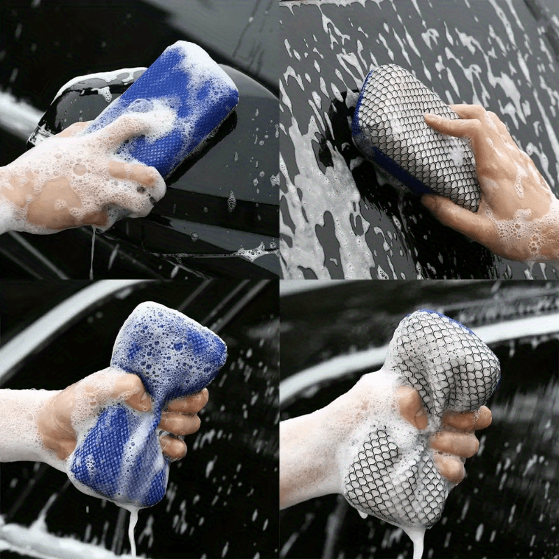Double Sided Car Wash Sponge Net Cleaning Sponge Car Wash - Temu