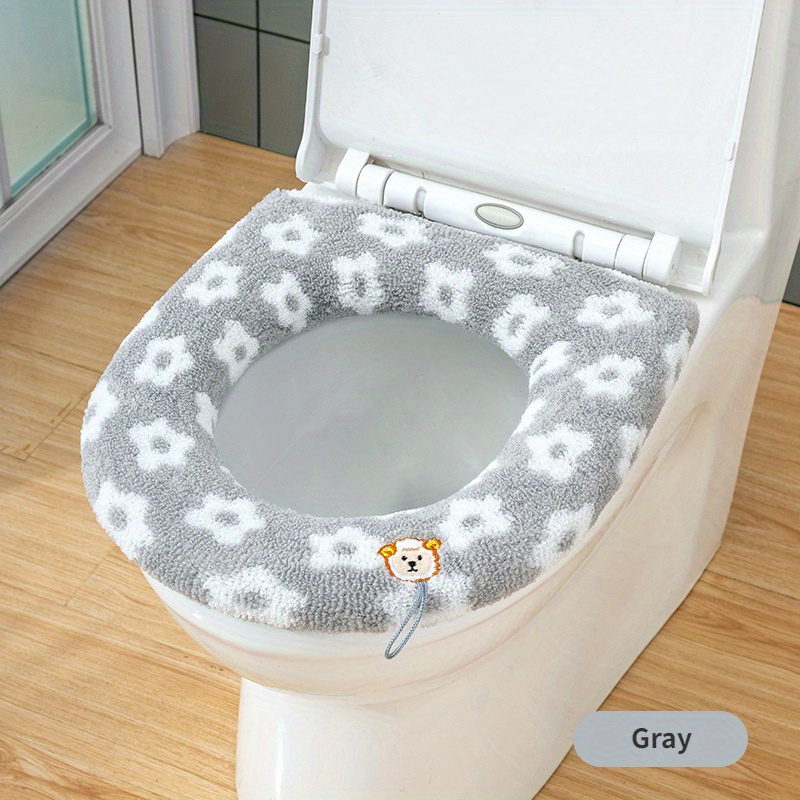 Upgraded Thickened Toilet Seat Cushion Silicone Handle Toilet Seat Cover  Winter Warm Universal Washer Toilet Cover