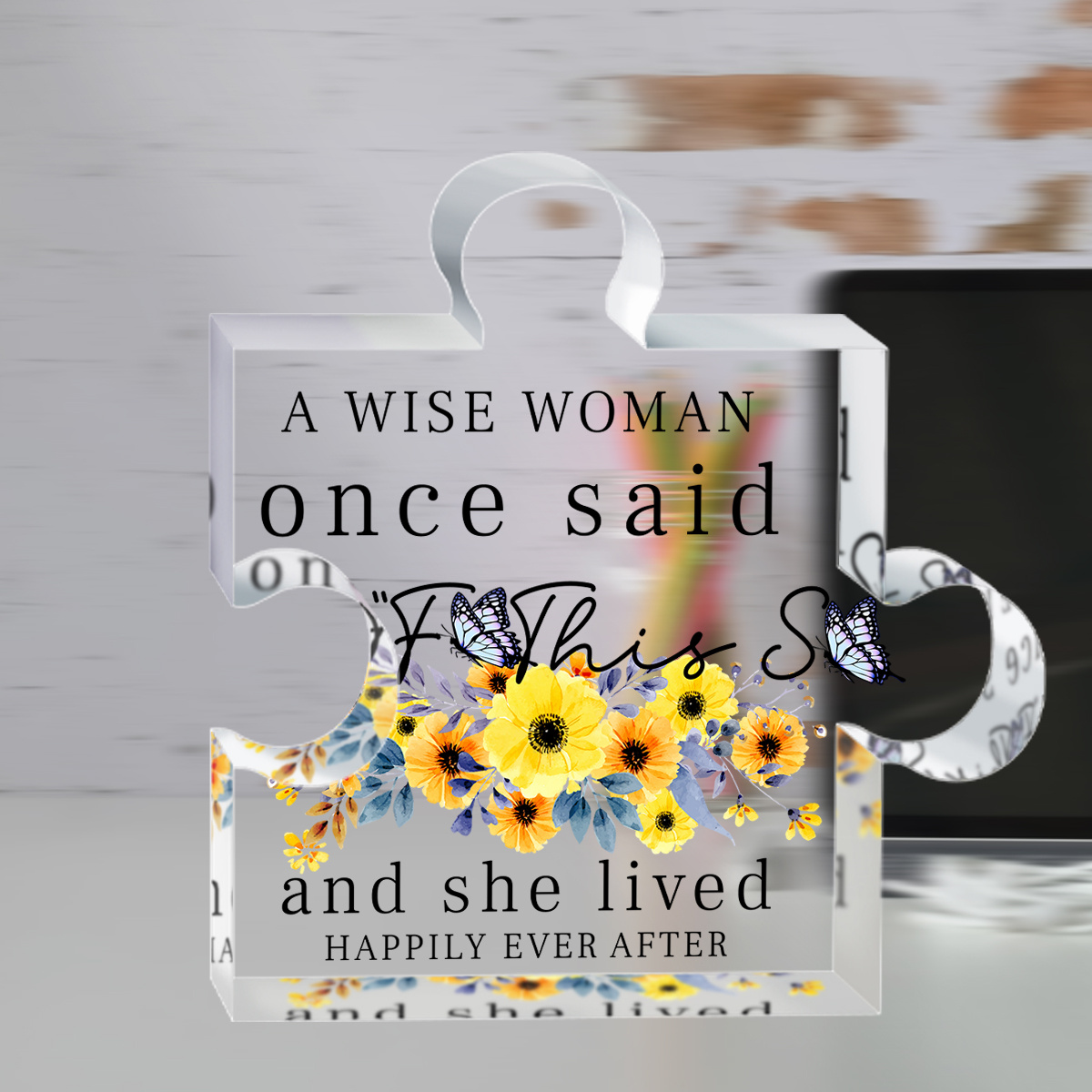 Inspirational Birthday Gifts For Women Office Decor Gifts For Best Friend  Coworker Boss - Clear Desk Decorative Sign For Home Office, Acrylic - Temu