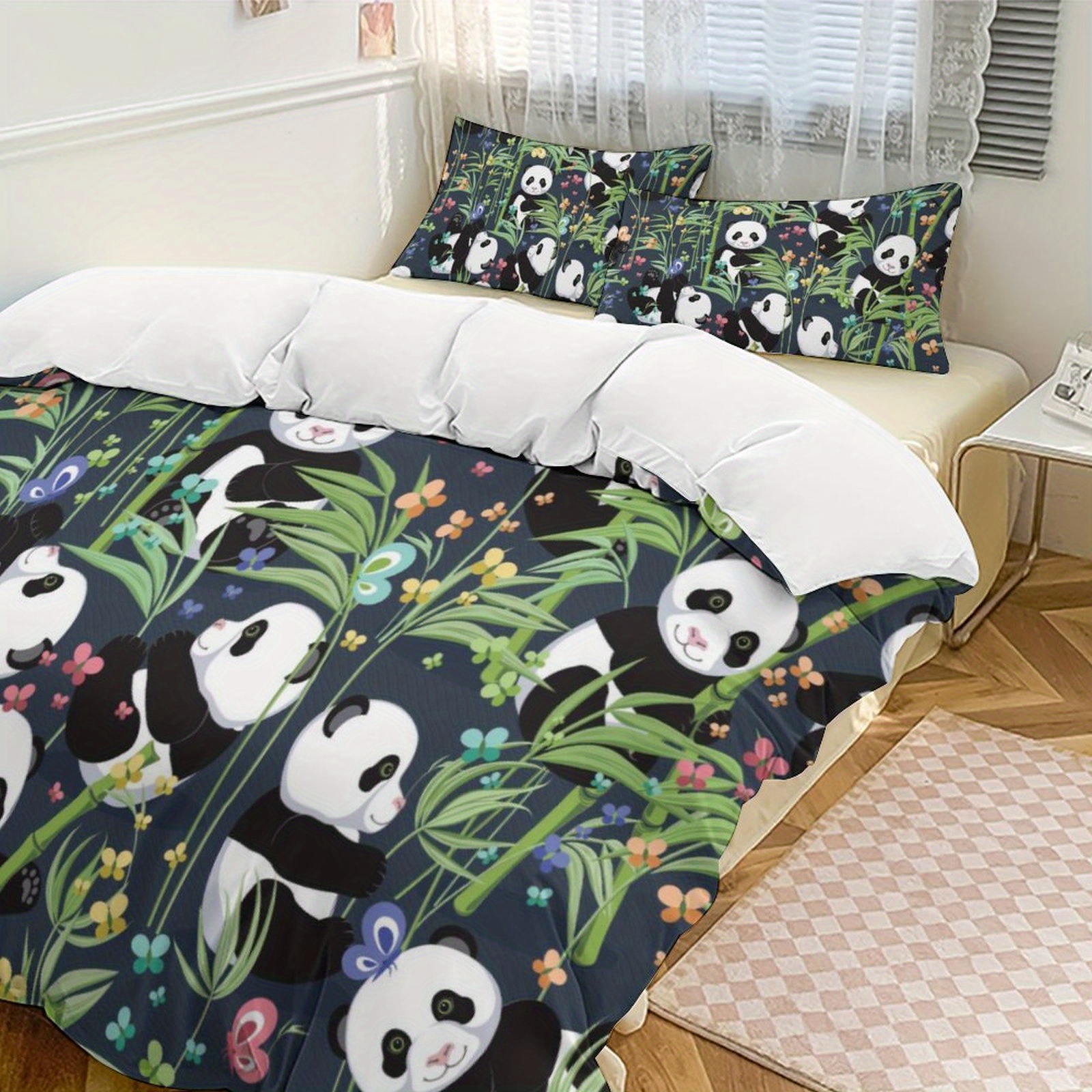 Housse de Couette bébé Panda et bambou