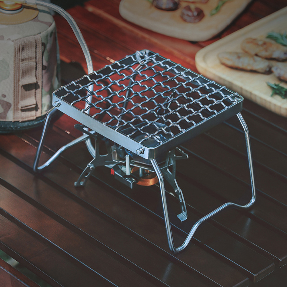 Folding Campfire Grill Portable Stainless Steel Camping Grate Gas