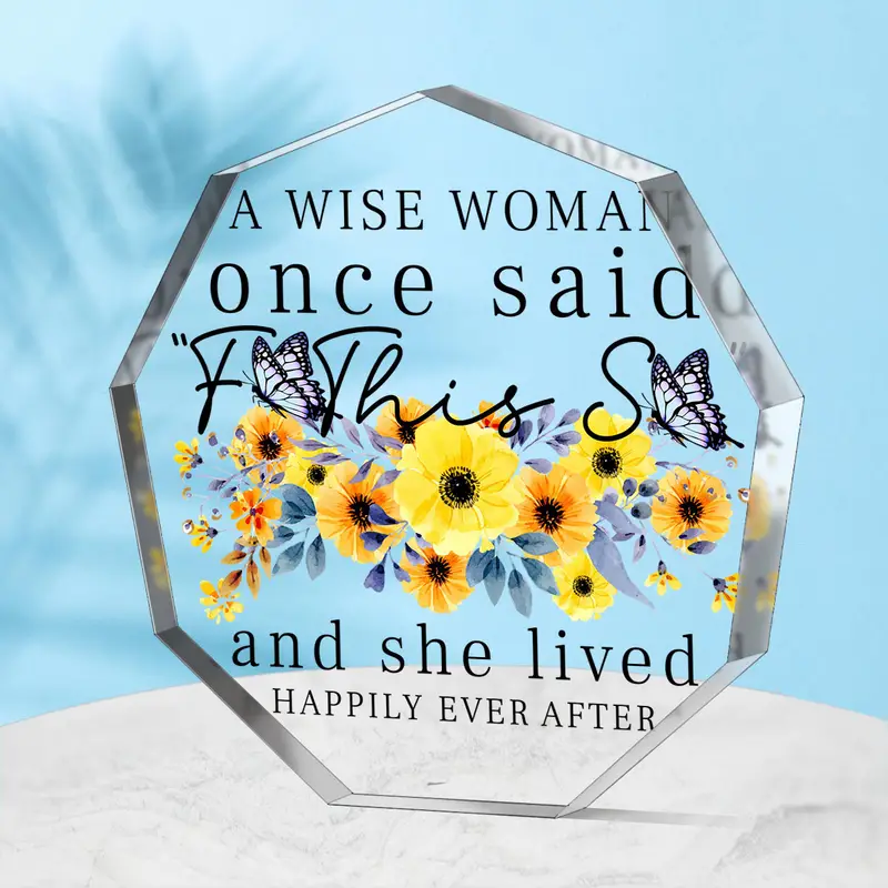 Inspirational Birthday Gifts For Women Office Decor Gifts For Best Friend  Coworker Boss - Clear Desk Decorative Sign For Home Office, Acrylic - Temu