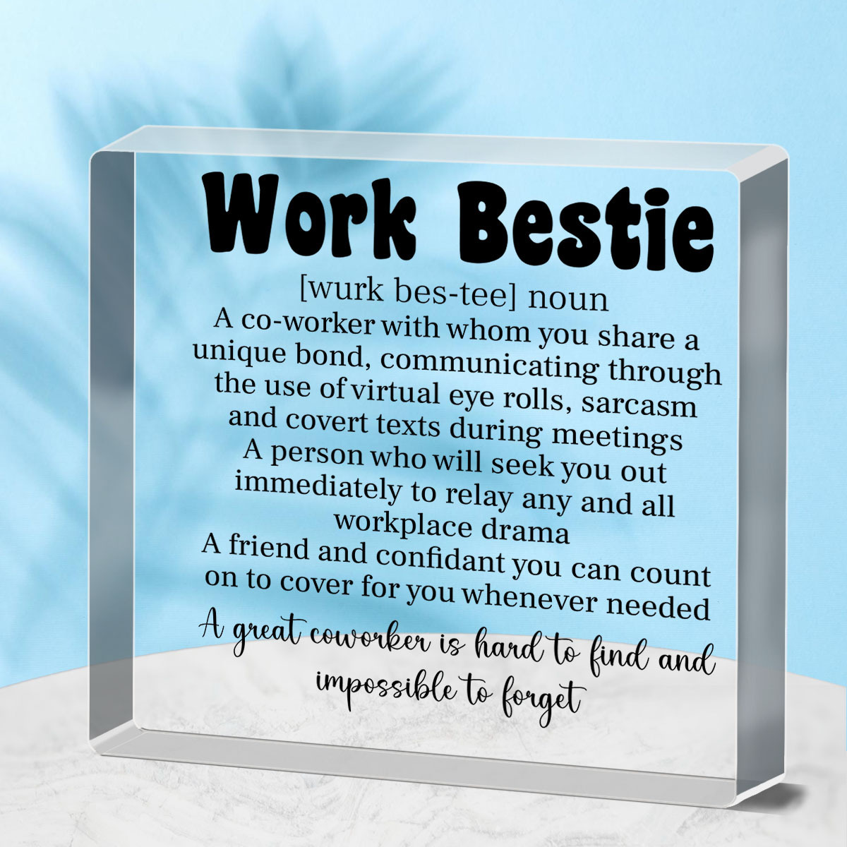 

1pc, Office Coworker Leaving Gift Work Gift Work Sign For Office Desk Employee Appreciation Gifts