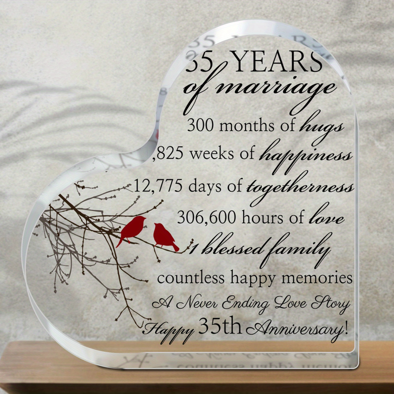 Years Of Marriage Gift Wedding Anniversary Heart Marriage - Temu