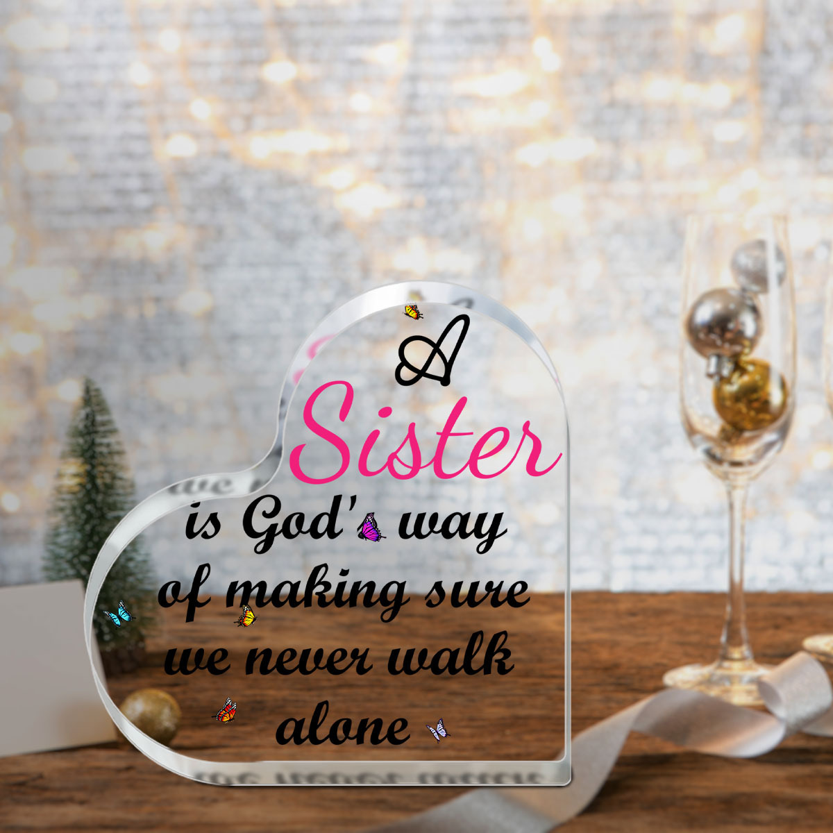 1pc Sister Gifts From Sister, Birthday Gifts For Sister From Brother,  Sister Desk Sign Keepsake, Sister-in-Law Birthday Gift, Acrylic Desk Sign  Keepsa