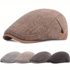 1pc winter warm mens newsboy berets simple ivy cap golf flat hat