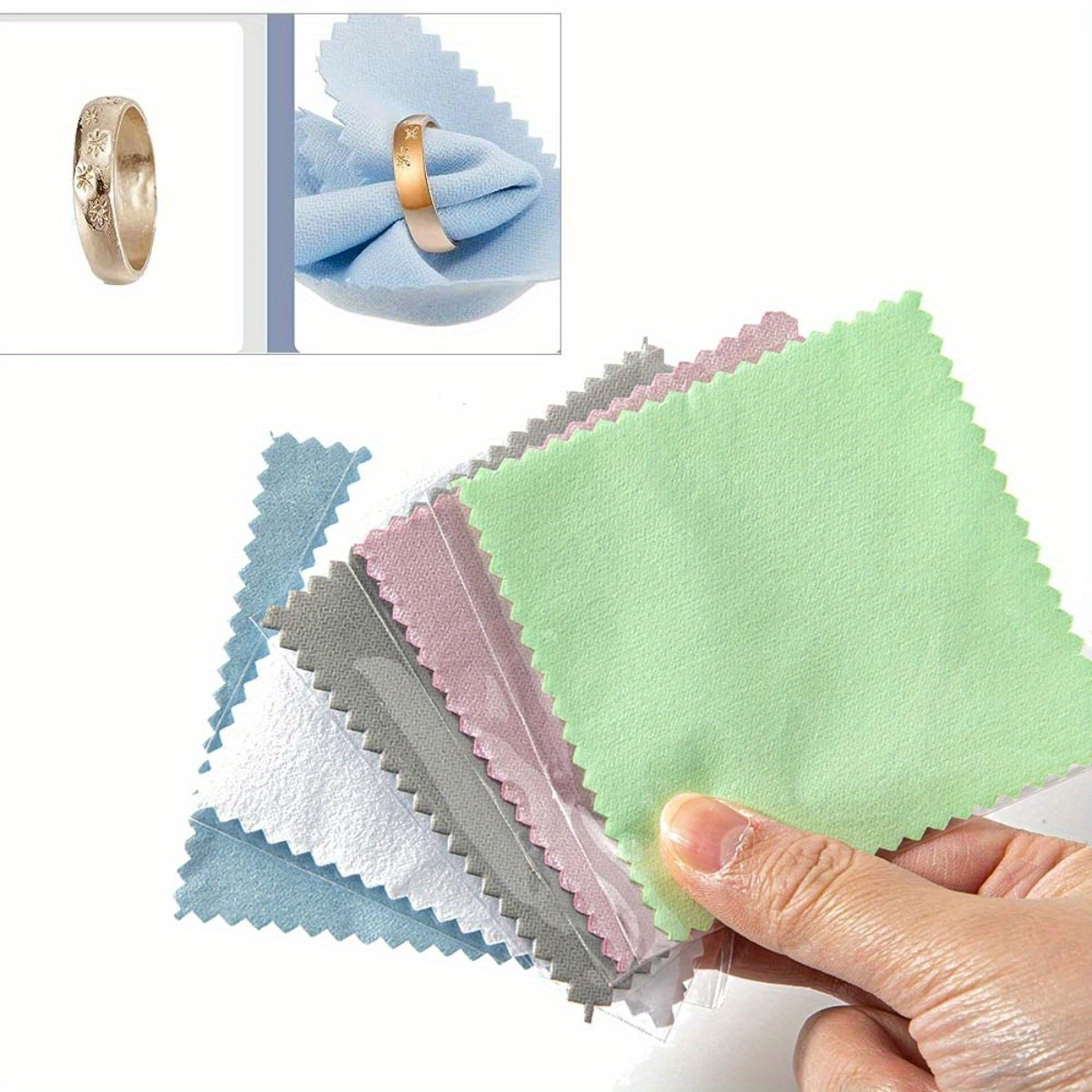 2 Packs Pro Size Jewelry Cleaning Cloth & Silver Polishing Cloth