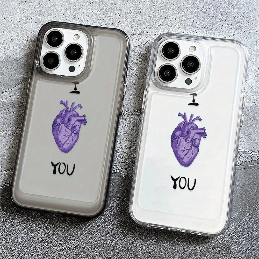 New Design Pattern Transparent Black Two color Phone Case - Temu Australia