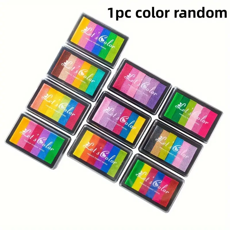 Color Random Multi Colors Ink Pad Oil Based Diy Craft For - Temu