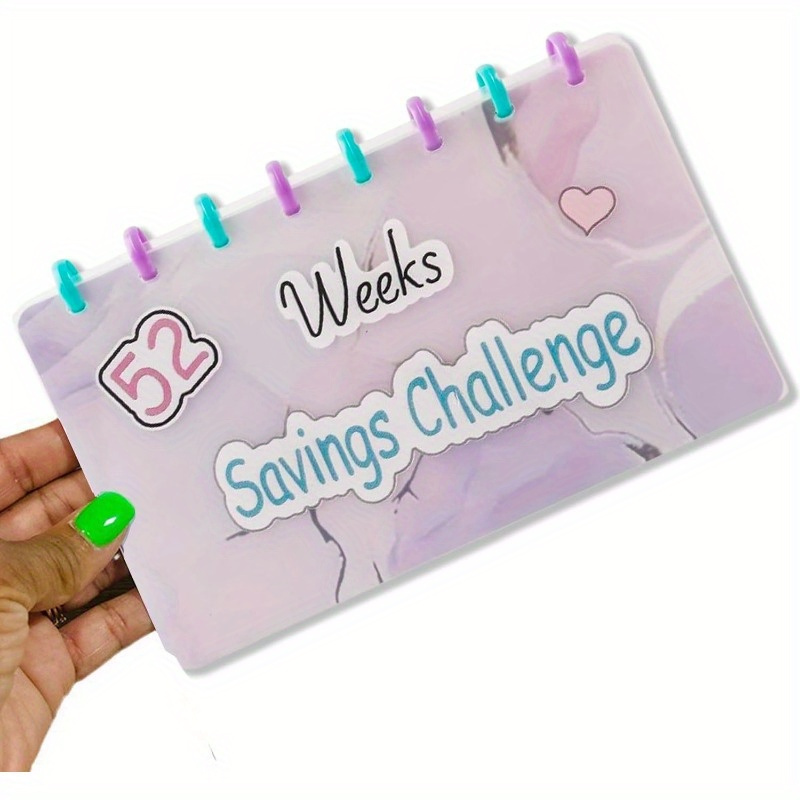 52 Week Savings Challenge Cash Envelope Save Money Budget Book Binder  Reusable