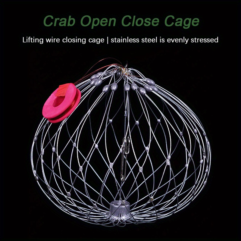 Fishing Crab Trap Net Automatic Opening Closing Steel Crab - Temu