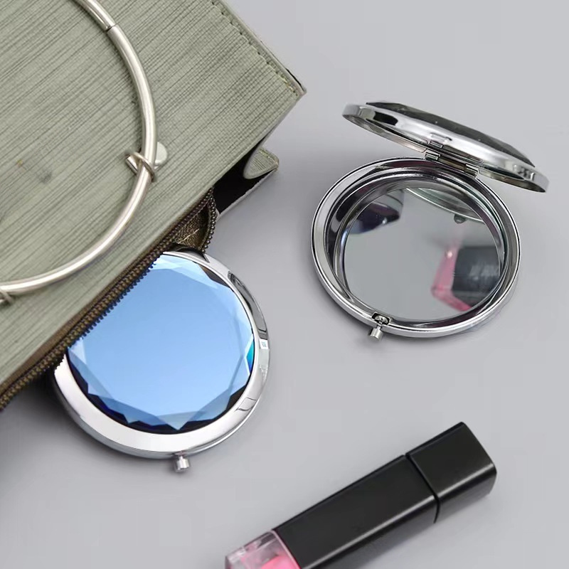 1pc Mini Makeup Mirror, Double-sided Folding Mirror, Portable