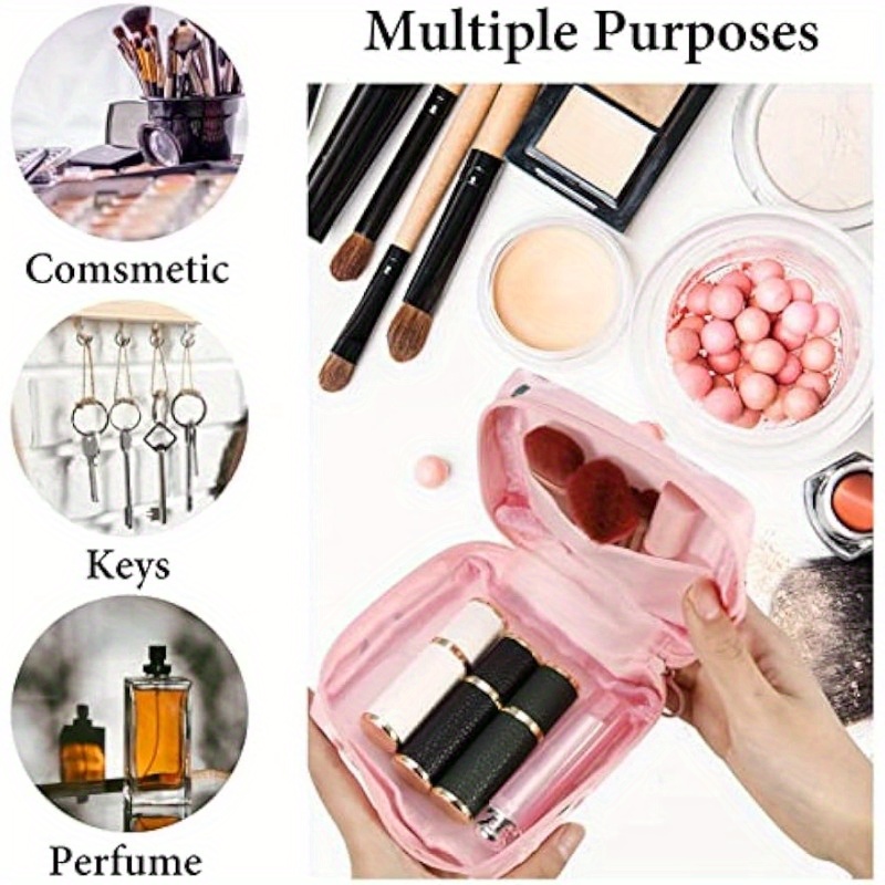 3Pcs Small Makeup Bag For Women, Travel Cosmetic Bag Cute Printed Makeup  Pouch, Portable Sanitary Napkin Storage Bag With Zipper, Waterproof Toiletry