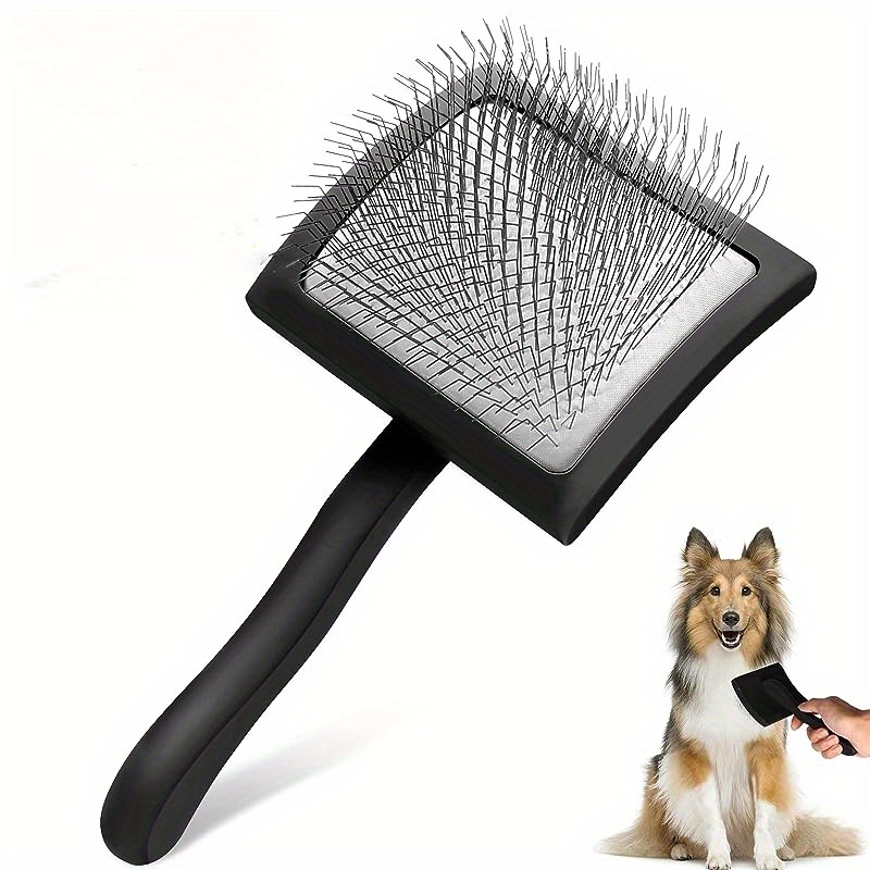 Spazzola Slicker grande, spazzola flessibile a rotazione a 360 gradi per  cane a pelo lungo, spazzola per cani da compagnia, spazzola per cani da  compagnia, spazzola pet teezer (grande, blu)