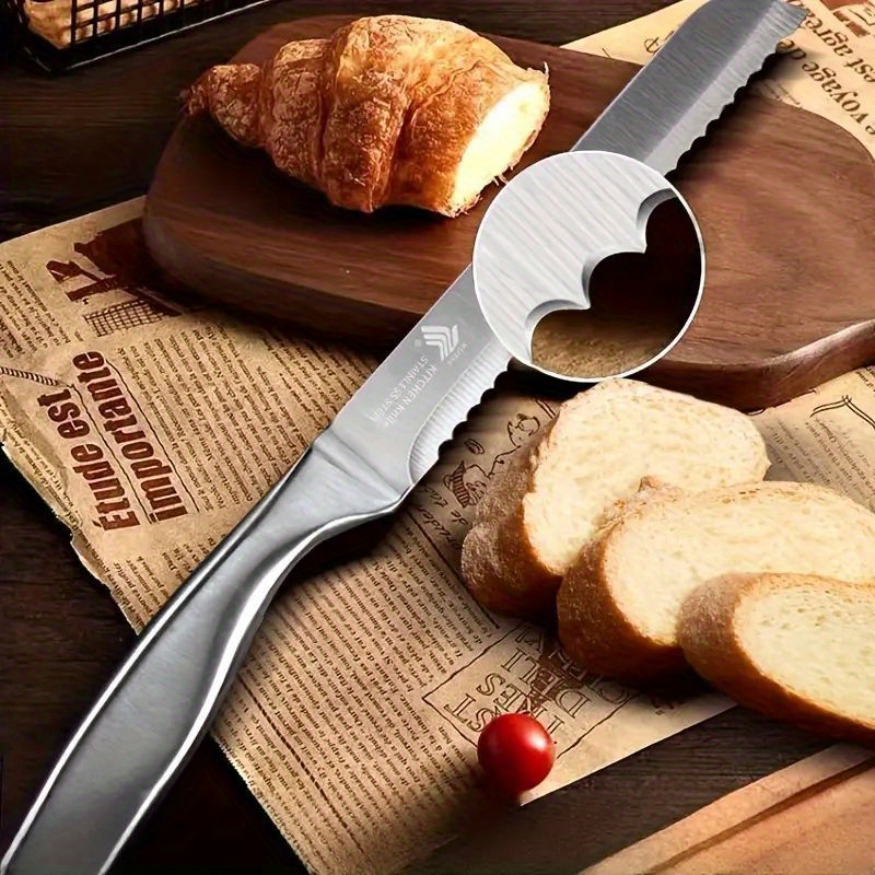 Stainless Steel Serrated Bread Knife Toast Knife Kitchen Cutting Cake  Special Knife Sandwich Baking Slicing Knife for restaurant/food truck/bakery