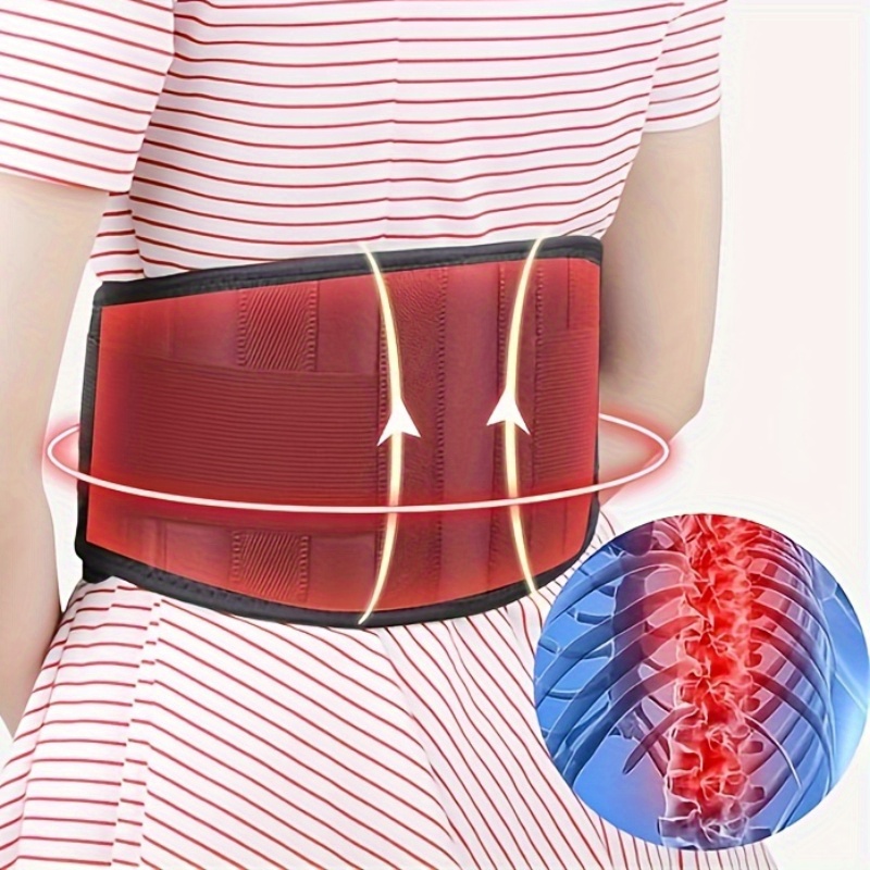 

1pc Steel Plate Waist Band, Magnet Belt, With 4 Steel Plates And 20 Magnets, Waist Warming Band