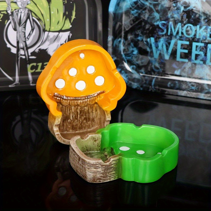 2023 New Fashion Mini Mushroom Ashtray Creative Resin Ashtray Lovely Home  Use Smoking Accessories - AliExpress