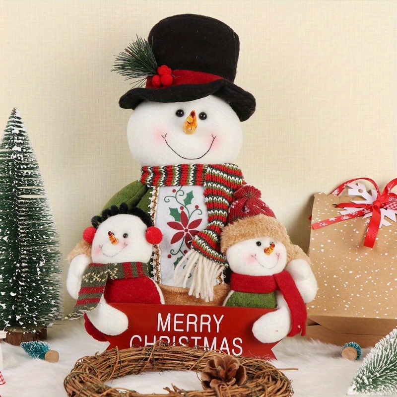 Cute Christmas Doll Santa Claus Doll Christmas Atmosphere Good Things  Christmas Snowman