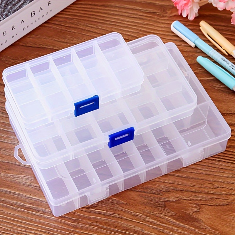 4Pcs Square Storage Boxes Small Clear Storage Containers with Cover for  Items Beads Watches Jewelries