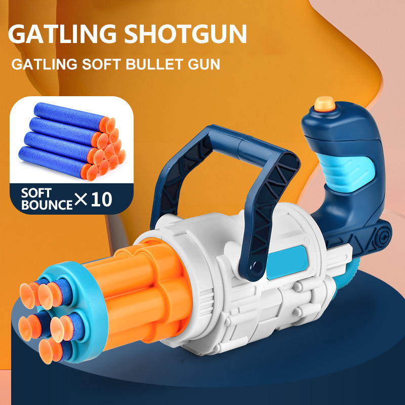 Pistola de juguete de bala suave, escopeta de juguete de doble barril con  proyectiles de expulsión, juego de disparos para niños mayores de 6 años