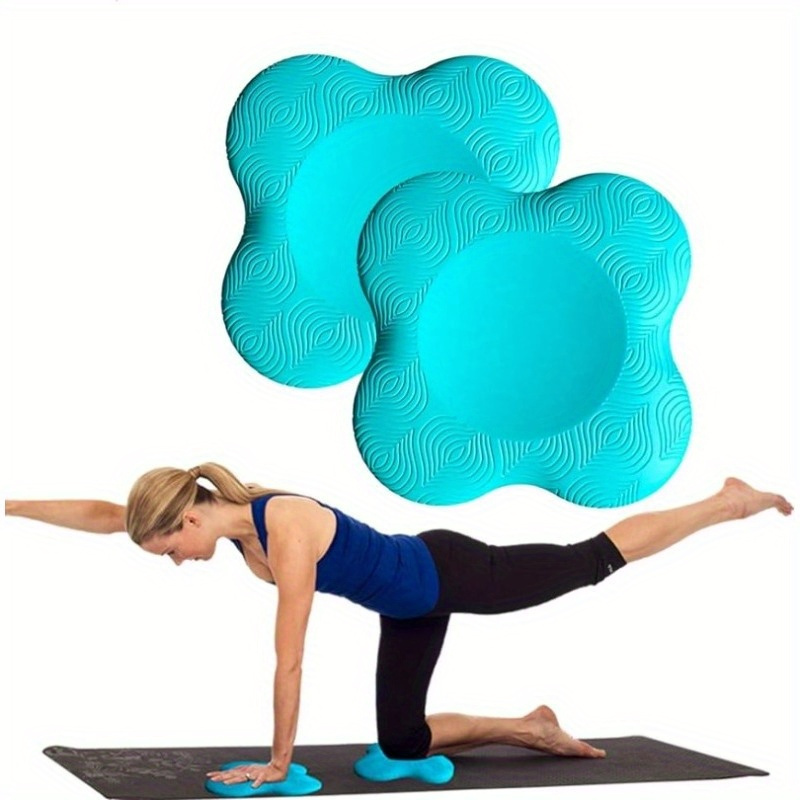 

2pcs Thick Yoga Knee Mat For Knees, Elbows, Wrists, Hands And Head, Yoga Pilates Exercise Pad For Home And Gym Training