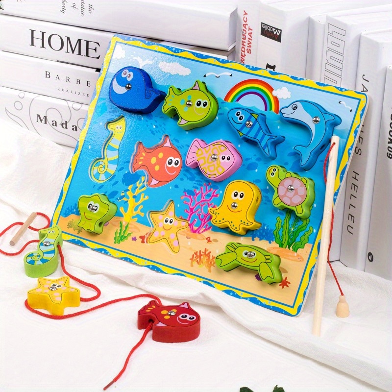 Wooden Magnetic Fishing Pair Counting Board - Temu