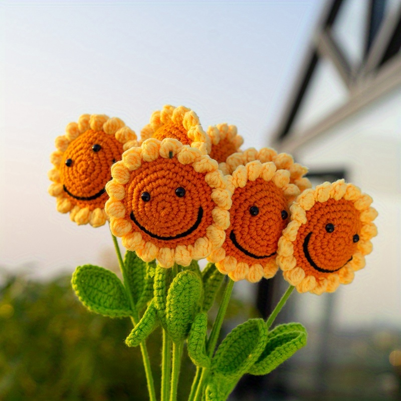 1pc Girasole Di Simulazione, Girasole Fatto A Mano, Regalo Artificiale Fai- da-te All'uncinetto, Giorno Della Madre, Giorno Degli Insegnanti, Regalo Di  Compleanno - Temu Italy