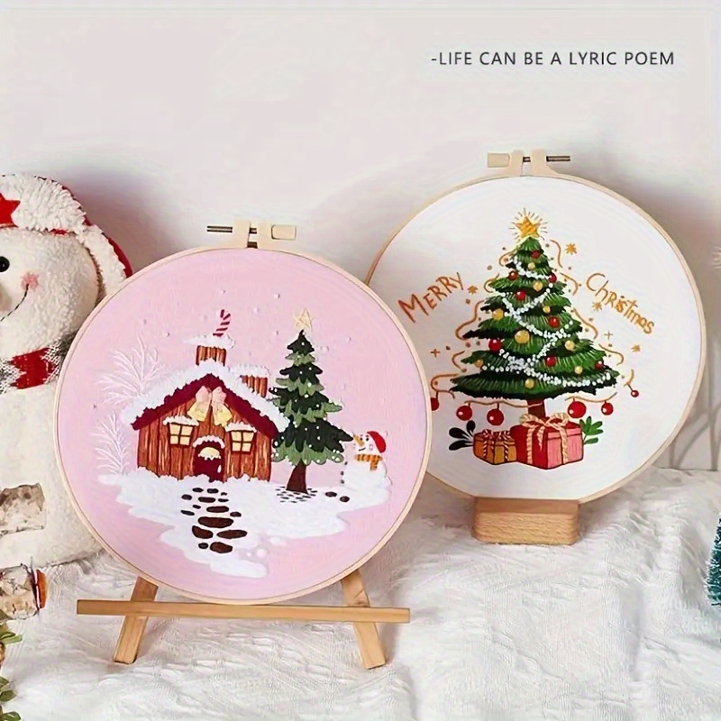 DIY Merry Christmas embroidery kit - MyCraftClub 