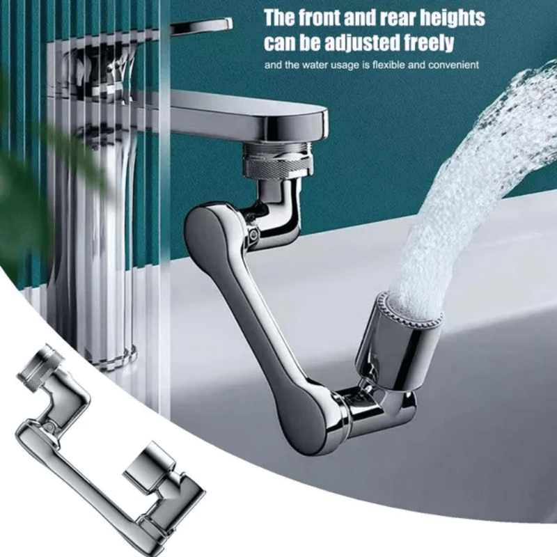 Fixation de robinet rotatif à 1080 degrés, rallonge de robinet flexible,  robinet d'extension multifonctionnel avec aérateur réglable à 2 voies,  robinet d'extension pour