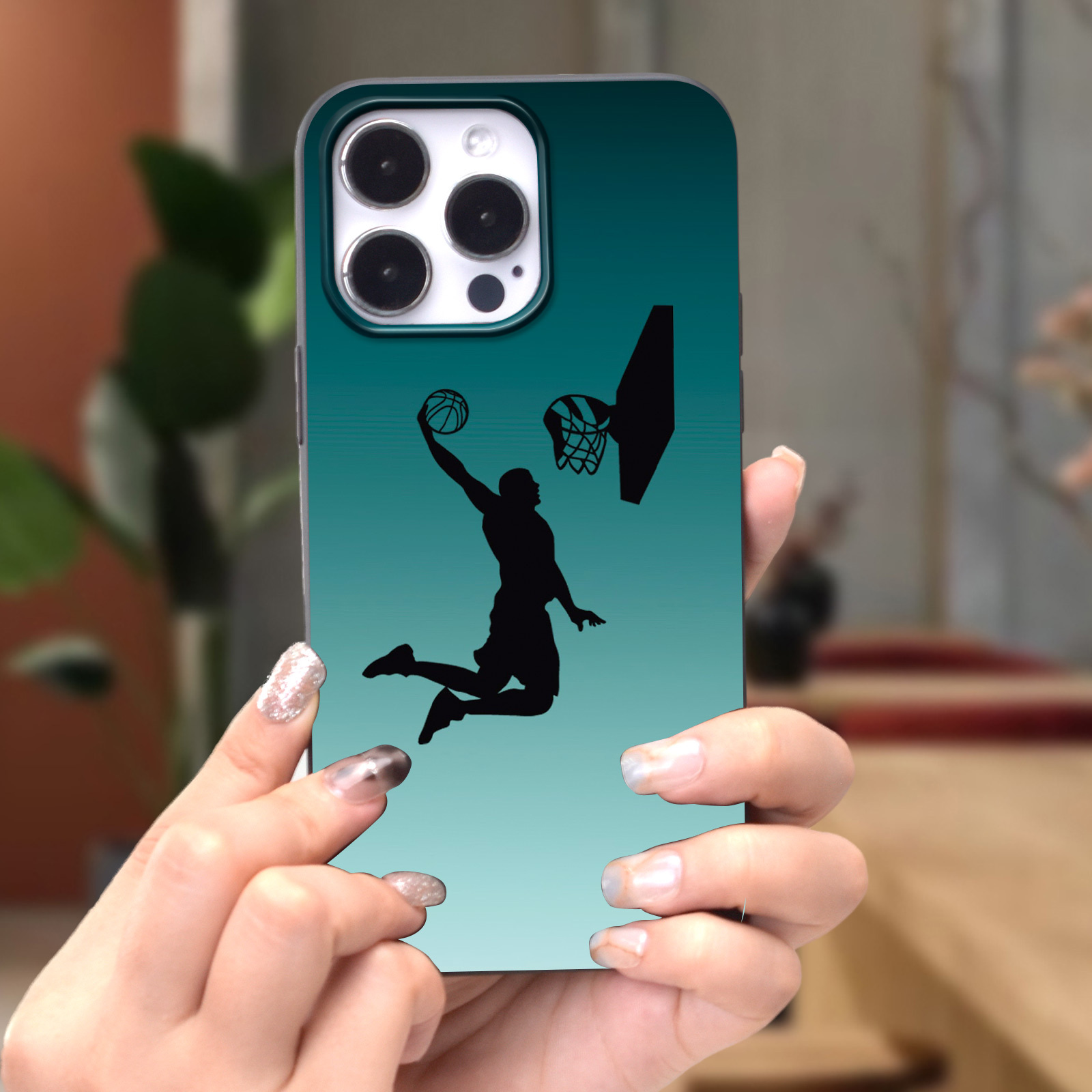 Creative Basketball Basket Printed Phone Case Iphone 15 14 - Temu Canada