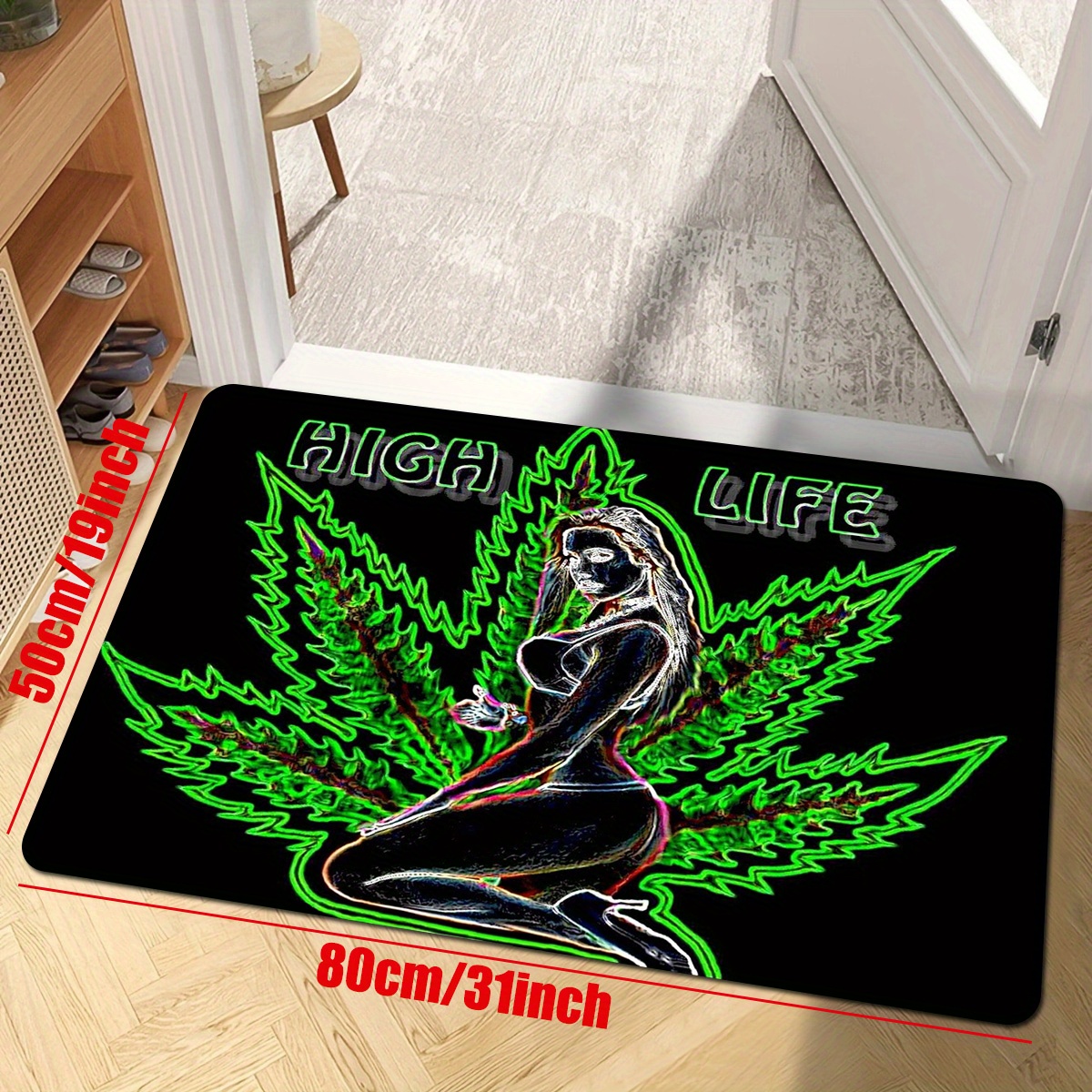 Creative Leaf Print Door Mat, Comfortable Non-slip, Anti-fouling