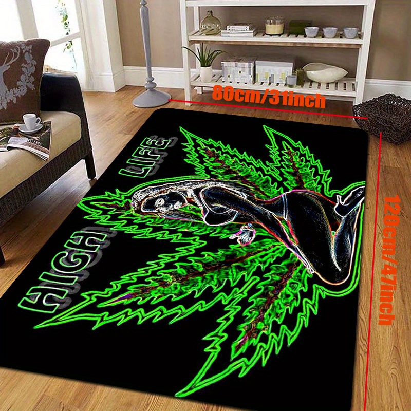 Creative Leaf Print Door Mat, Comfortable Non-slip, Anti-fouling