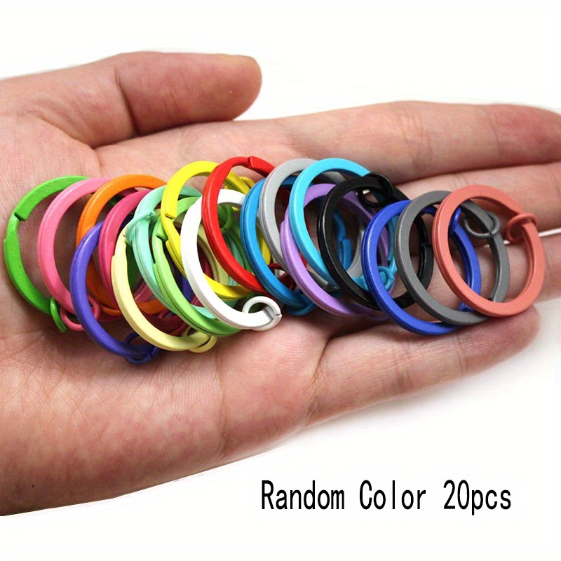 Mixed Color Metal Keychain Ring Split Ring Keyfob Key Holder - Temu