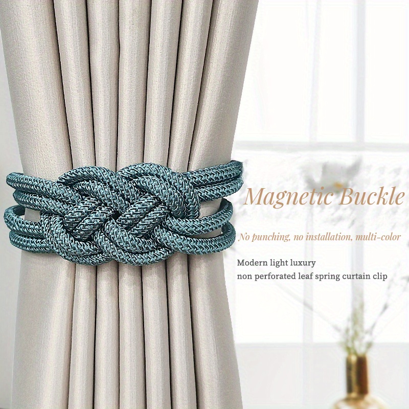 Magnetic Curtain Tiebacks Clips Decorative Rope Holdbacks - Temu