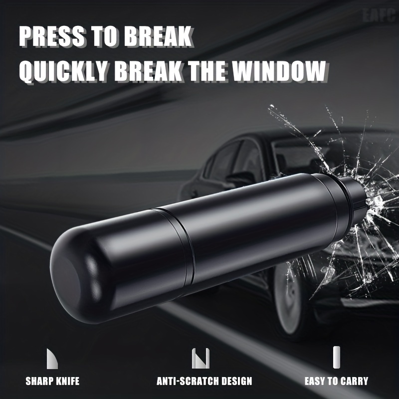Car Safety Hammer Emergency Escape Tool, 2-in-1 Seatbelt Cutter and Window  Breaker Life-Saving Emergency Essentials (Black