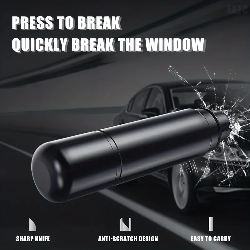 2-in-1 Car Window Glass Breaker Seat Belt Cutter Mini Safety Escape Hammer  Tool