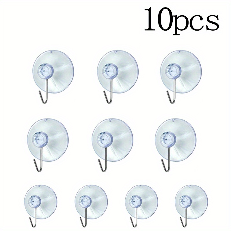 Suction Cup Hooks Upgrade Clear Pvc Suction Cups Metal Hooks - Temu