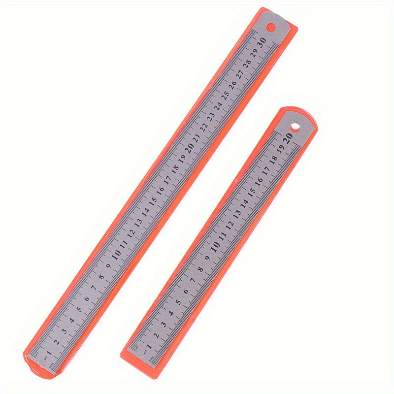 8-inch (20cm) Stainless Steel Straight Ruler Inches and Metric Scale